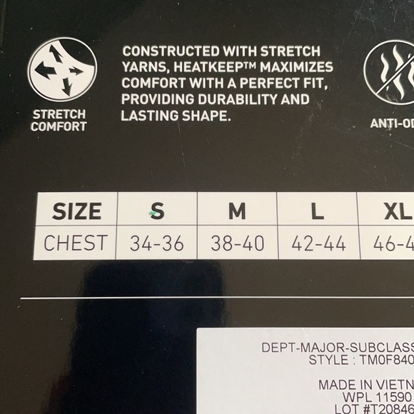 Men's HeatKeep Long Sleeve Crew Base Layer Top - Black - Picture 5 of 7